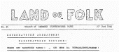 Forside fra det illegale 'Land og Folk'